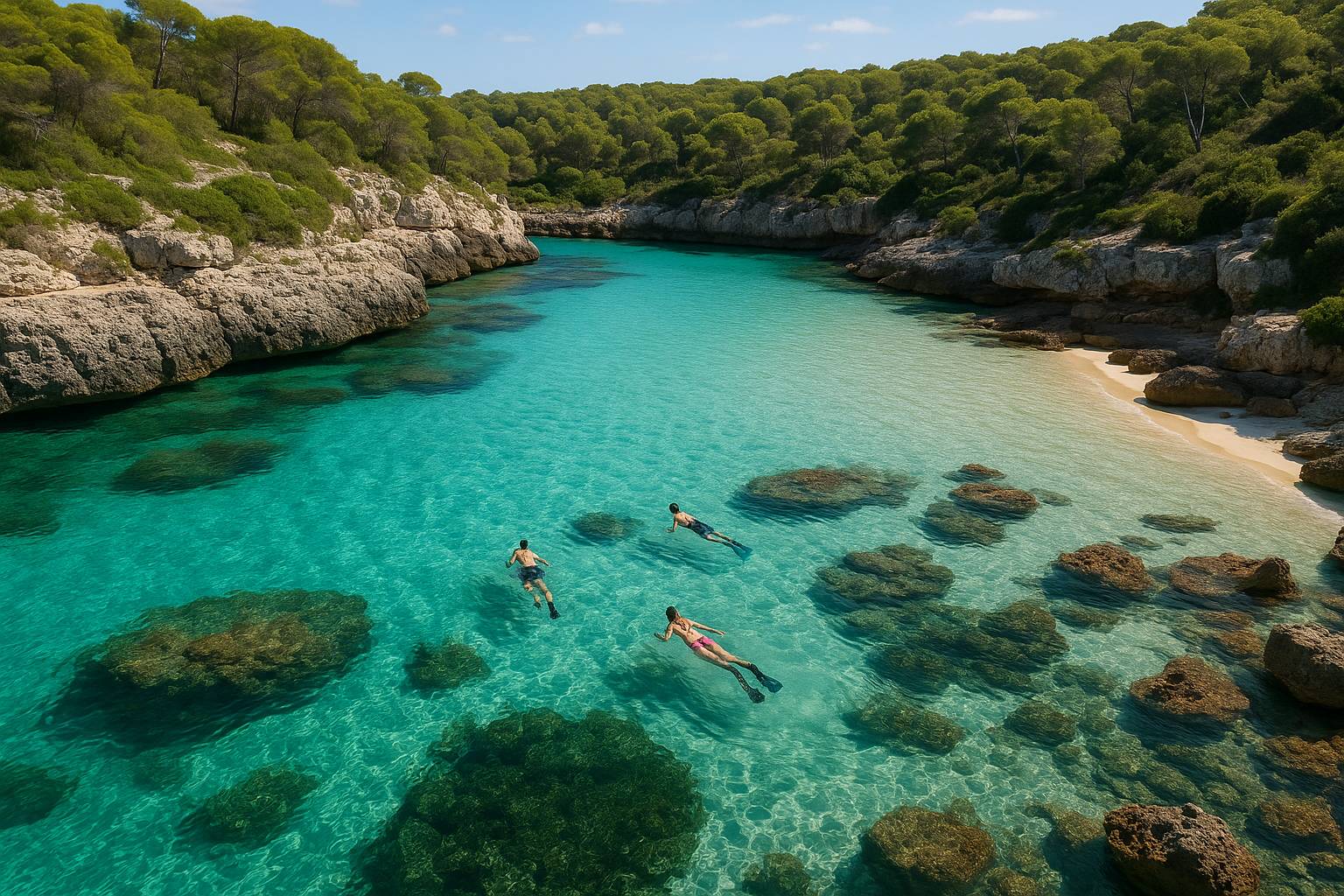 Snorkel fácil en Menorca: calas sin barco